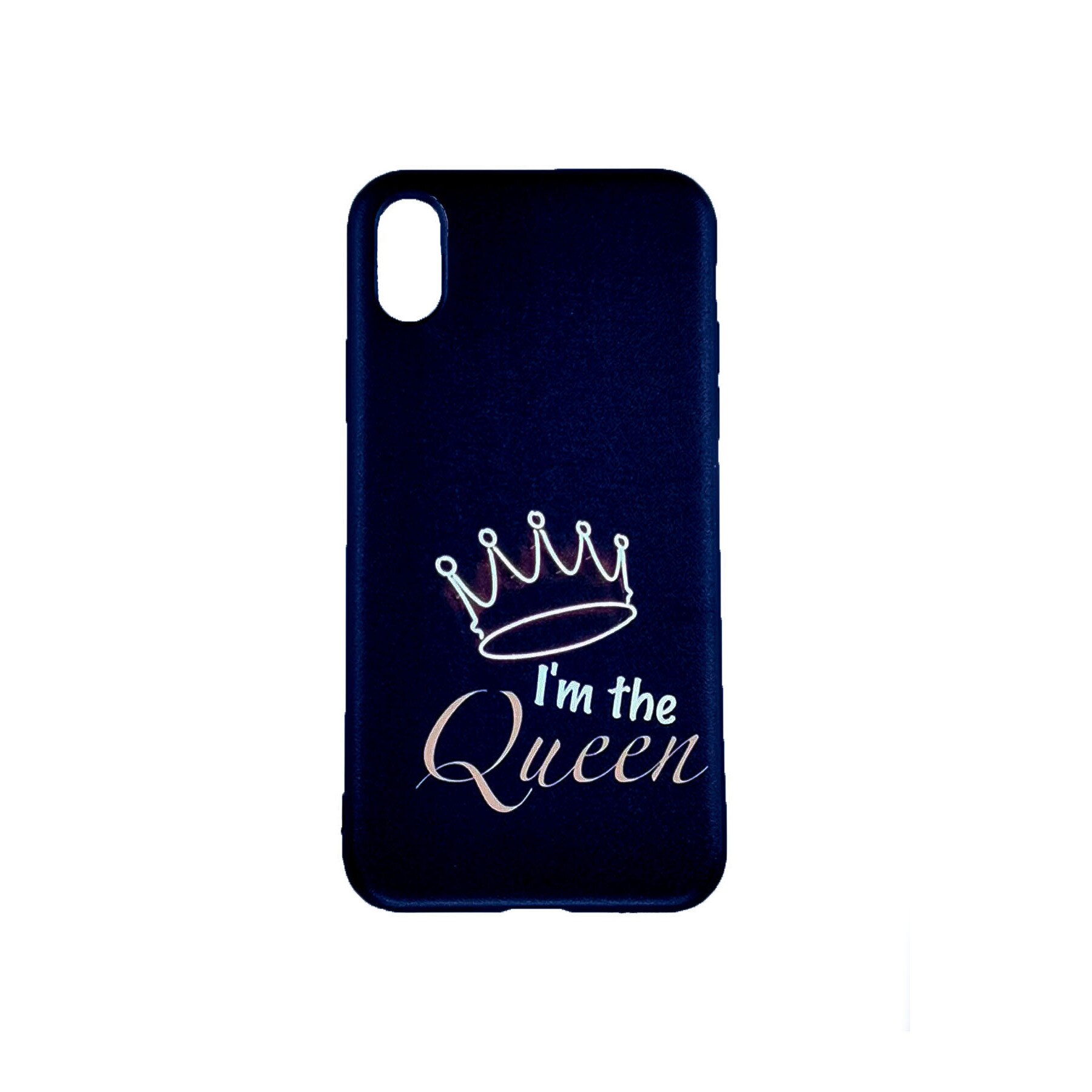 Husa de protectie din silicon IPhone 9 design imprimat I'm the Queen