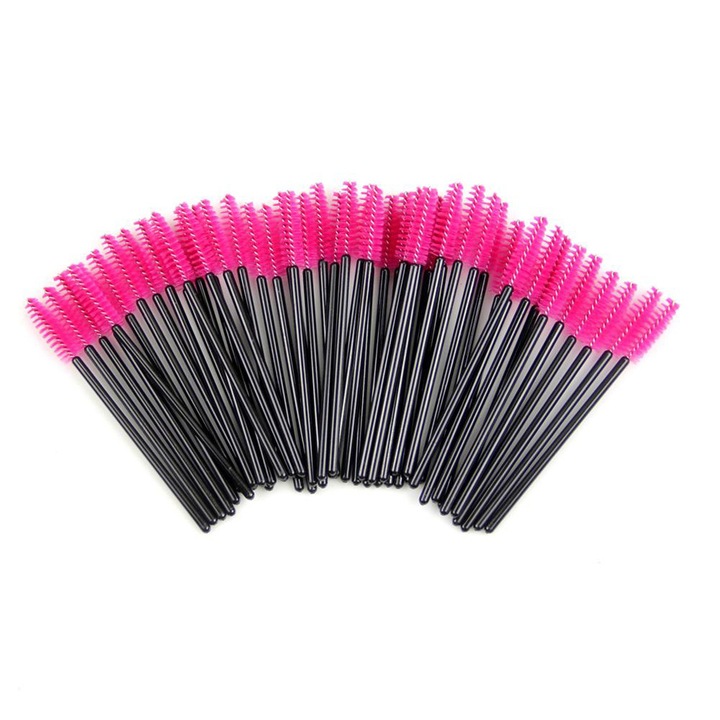 Set 100 periute mascara extensii gene false, magenta