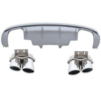 Difuzor Bara Spate Evacuare Dubla compatibil cu AUDI Q5 8R Facelift (2013-2016) Bara S Line Sport Difuzor Bara Spate Evacuare Dubla compatibil cu AUDI Q5 8R Facelift (2013-2016) Bara S Line Sport