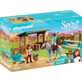 Playmobil Spirit - Padoc cu magazie pentru cai Playmobil Spirit - Padoc cu magazie pentru cai