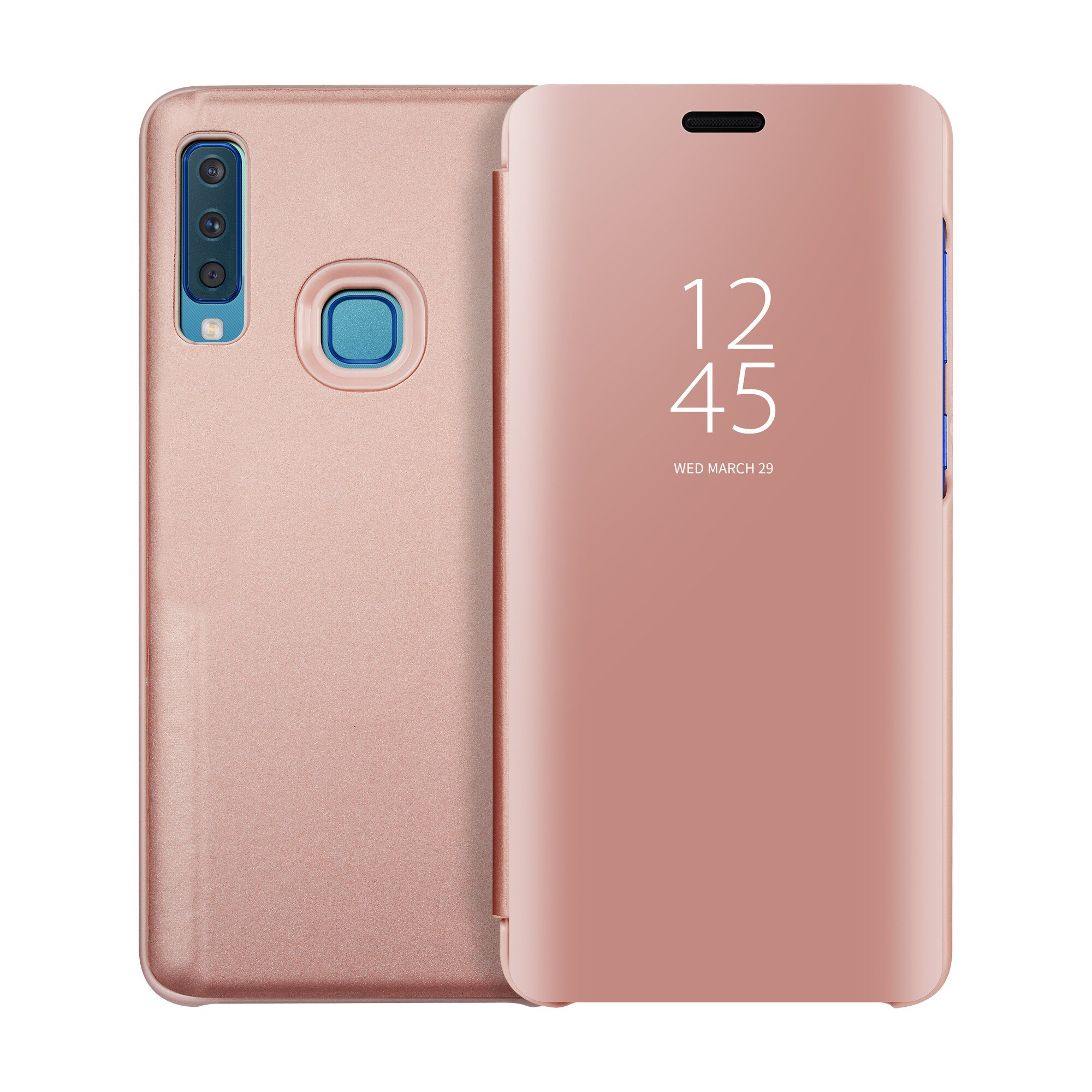 Husa Flip Mirror - Samsung Galaxy A7 2018 - Roz