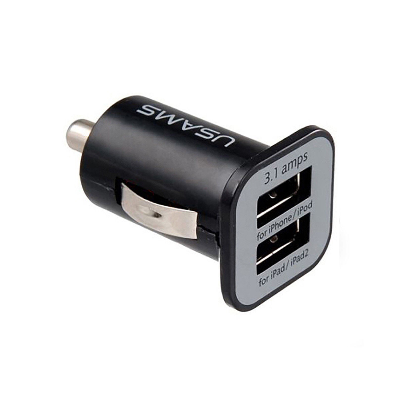 Incarcator auto Usams, cablu incarcare iphone, negru