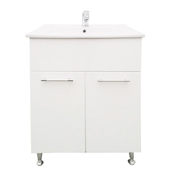 Mobilier baie MDF, 2 usi,Tempo line + Lavoar 60- cm+Baterie lavoar cu ventil,Alb Mobilier baie MDF, 2 usi,Tempo line + Lavoar 60- cm+Baterie lavoar cu ventil,Alb