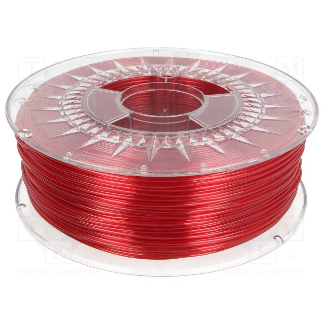 Fir de polietilena pentru imprimare 3D , Spectrum , PETG ,1.75 mm , 1 kg , rosu transparent