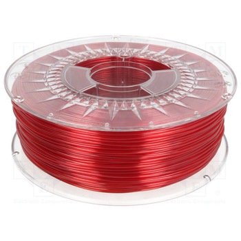 Fir de polietilena pentru imprimare 3D , Spectrum , PETG ,1.75 mm , 1 kg , rosu transparent Fir de polietilena pentru imprimare 3D , Spectrum , PETG ,1.75 mm , 1 kg , rosu transparent