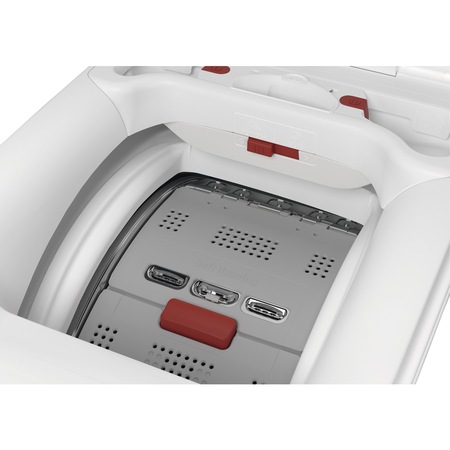 Masina de spalat rufe cu incarcare verticala AEG LTX7C373E, 7 kg, 1300 RPM, Tehnologie ProSteam, Motor Inverter, Display LCD, Iluminare Tambur, Clasa A+++, Alb