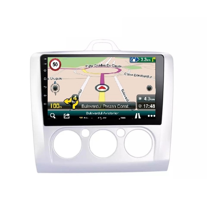 Sistem de Navigatie Octa-Core Ford Focus 2,rama clima manuala ,ecran full touch 9 inch,Wi-Fi, Android,Bluetooth