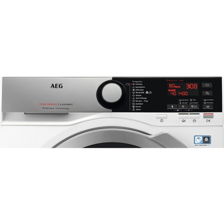 Masina de spalat rufe AEG L7FEE68S, 8 kg, 1600 RPM, Clasa A+++, Motor OKOInverter, Tehnologie ProSteam, Alb