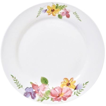 Farfurie Portelan Alb Cu Flori Colorate Maison Du Paradis 26 Cm Emag Ro