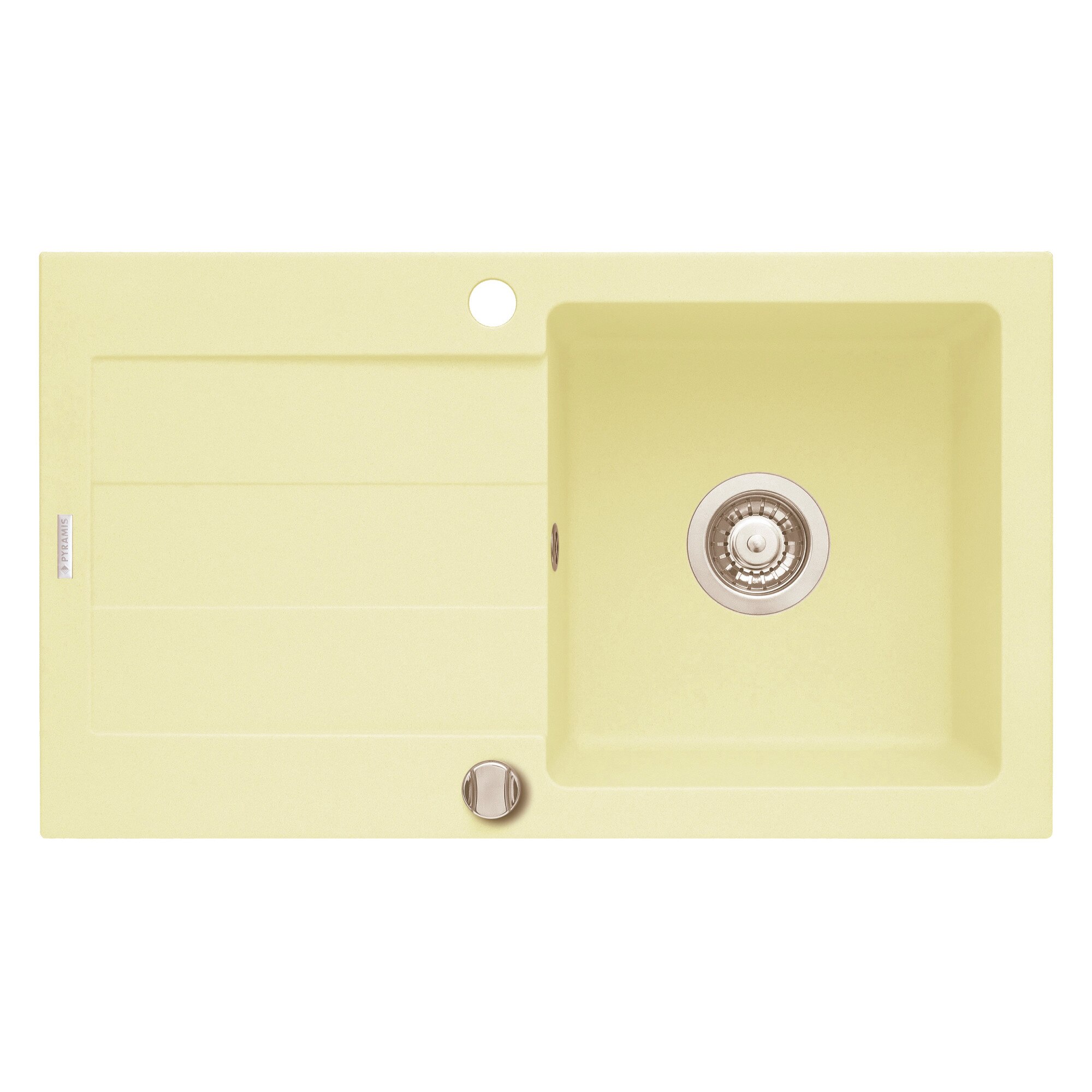Chiuveta bucatarie Pyramis ALYA, 760x440mm, adancime 170mm, reversibila, Pyragranite wanilia