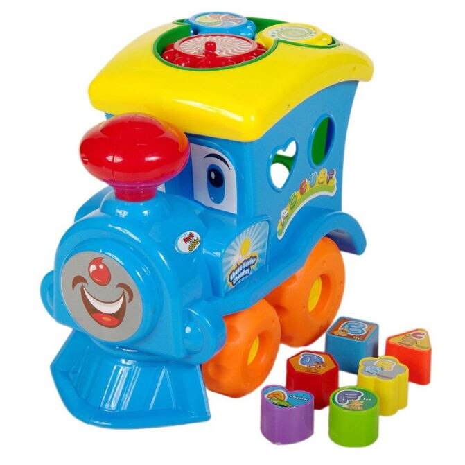 Locomotiva tren cu cuburi, Multicolor