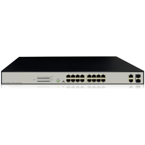 Switch IP View IW3020FSM, 16 porturi 10/100Mbps + 2G Combo TP/SFP, PoE, Web Management, 300W