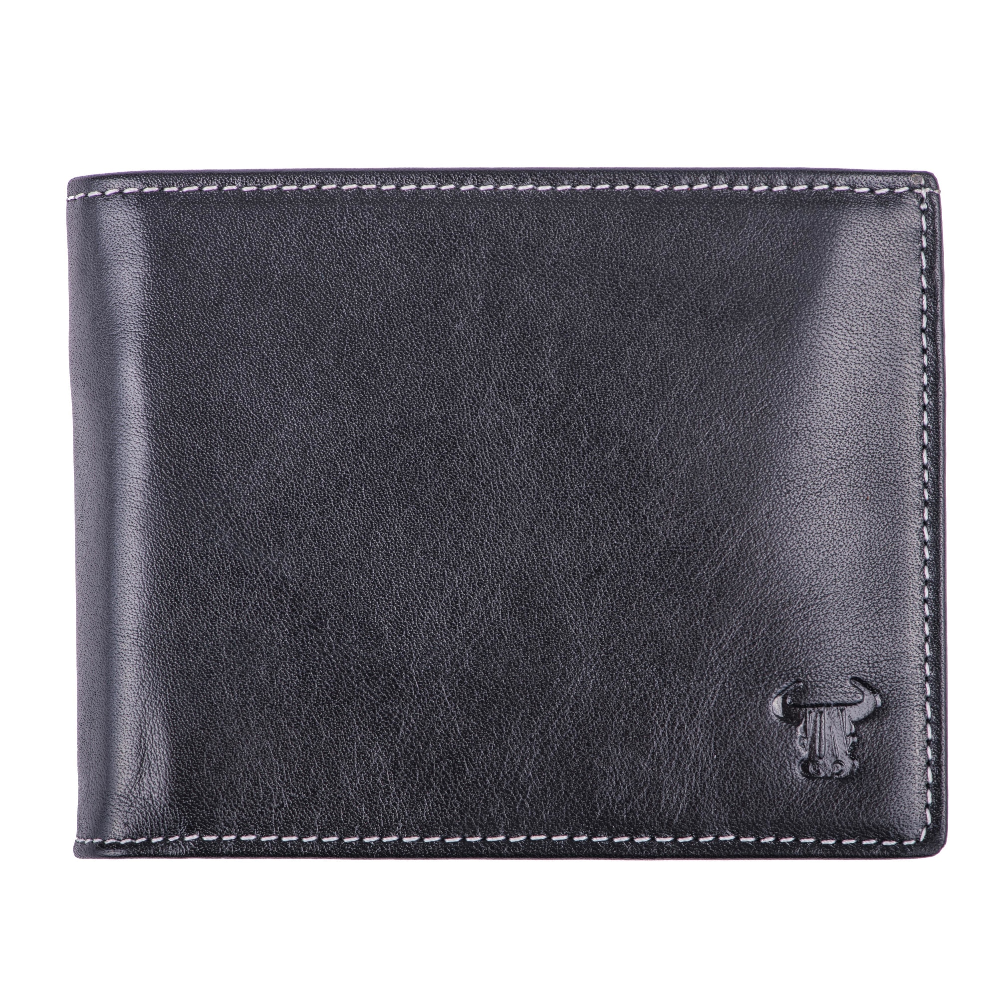 Portofel piele barbati, Toro Nero, Inner red