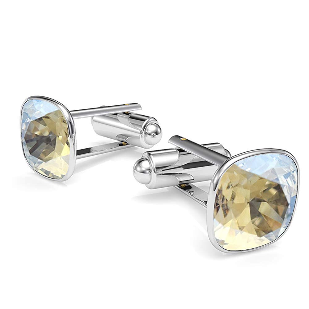 Butoni Argint 925, Butoni Brilliant Moonlight + CADOU Laveta profesionala pentru curatat bijuteriile din argint