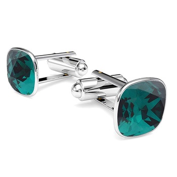 Butoni Argint 925, Butoni Brilliant Smarald + CADOU Laveta profesionala pentru curatat bijuteriile din argint Butoni Argint 925, Butoni Brilliant Smarald + CADOU Laveta profesionala pentru curatat bijuteriile din argint