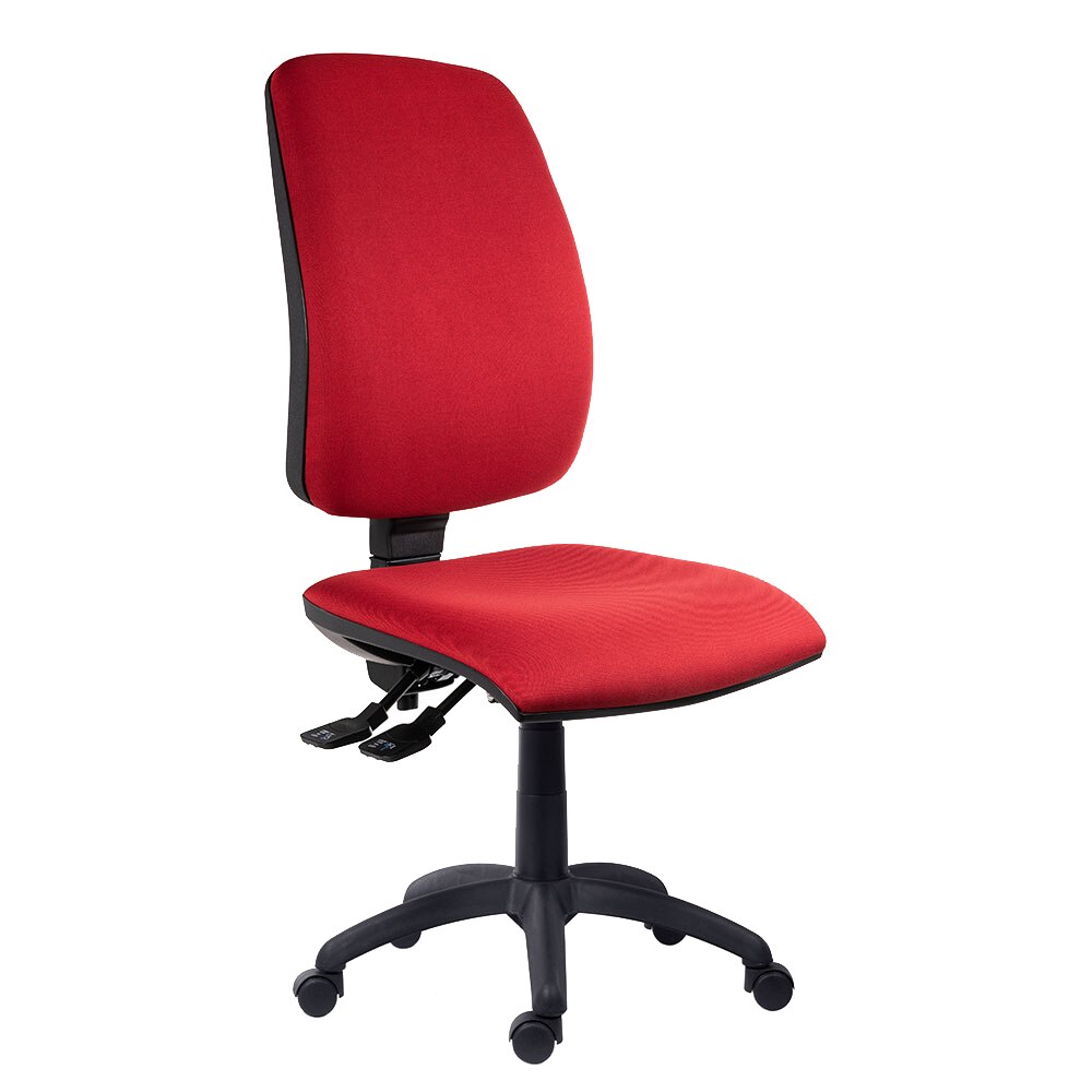 Scaun ergonomic rotativ 1500 Asyn Antares, textil E13, rosu