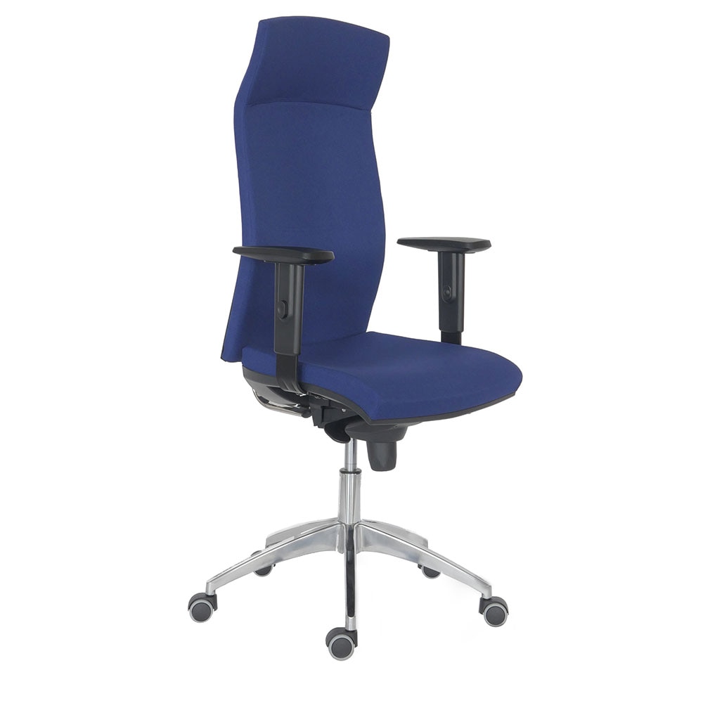 Scaun ergonomic rotativ 2310 Syn Antares, cu brate, textil FBSA026, albastru