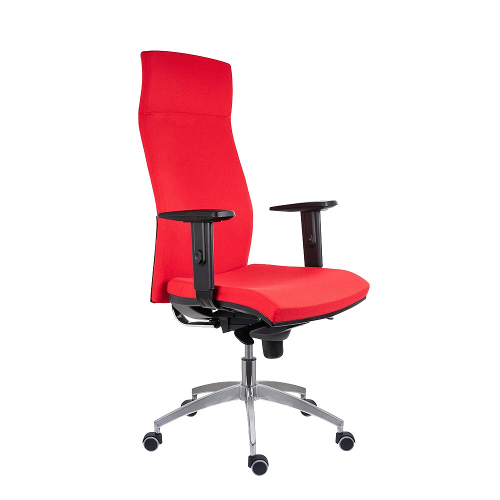 Scaun ergonomic rotativ 2310 Syn Antares, cu brate, textil FBSA105, rosu