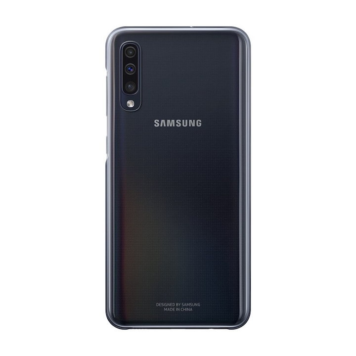 Eredeti Samsung Gradation Cover Galaxy A50 / A50s / A30s, átlátszó/fekete