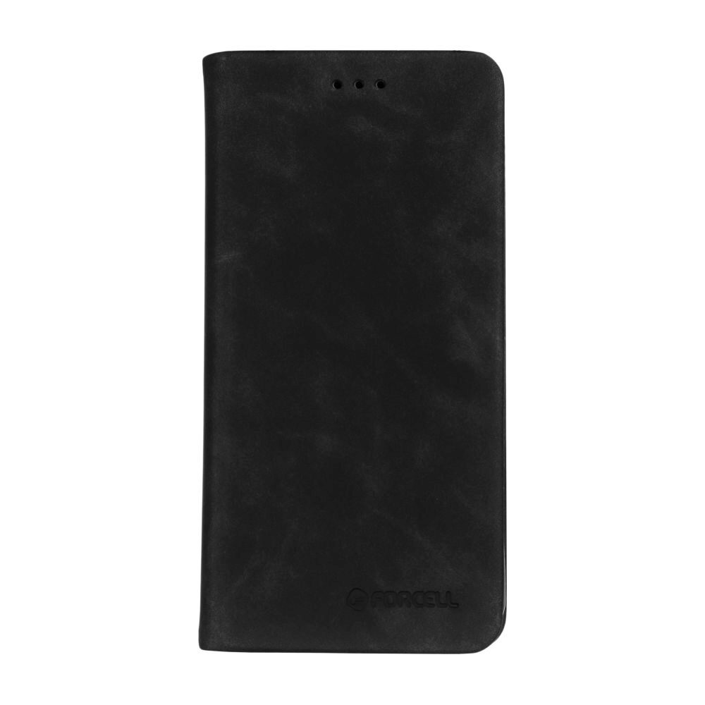 Husa Carte Soft Touch pentru Samsung Galaxy A7 (2018), Inchidere Magnetica, Negru