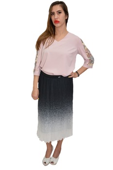 Fusta dama, eleganta, in degrade, D&J Exclusive, Negru Fusta dama, eleganta, in degrade, D&J Exclusive, Negru