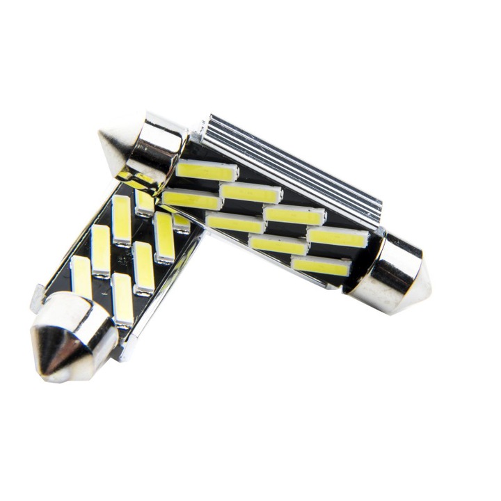 Set 2 becuri LED C10W 42MM 8 SMD 7020 CANBUS 6000K EPL217 Einparts