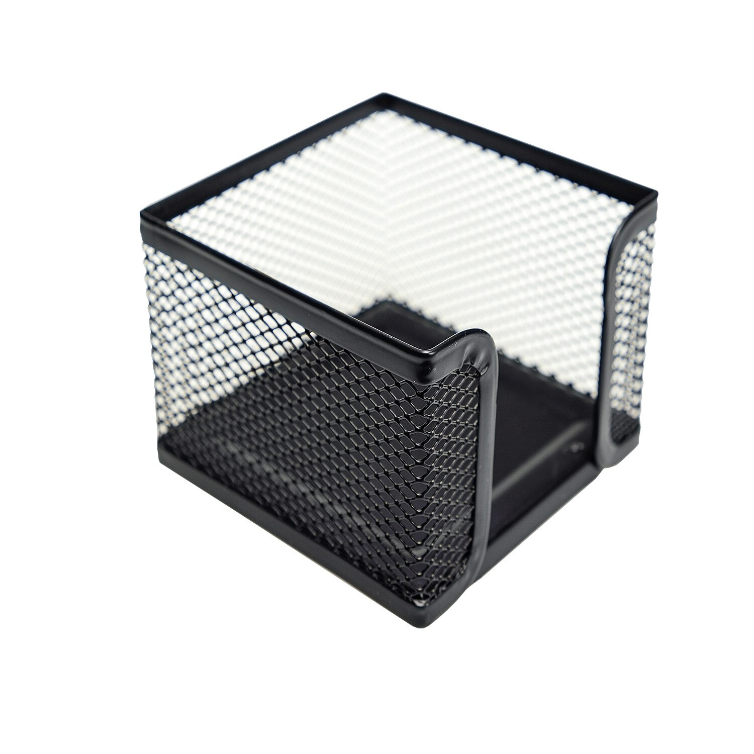Suport metalic 8 x 8 x 10 cm- negru, pentru cub hartie