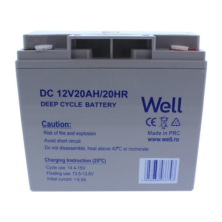 Acumulator plumb acid deep cycle 12V 20Ah Well