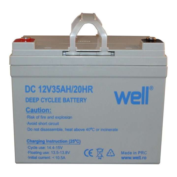 Акумулатор WEll, оловно-киселинен, deep cycle, 12V 35Ah