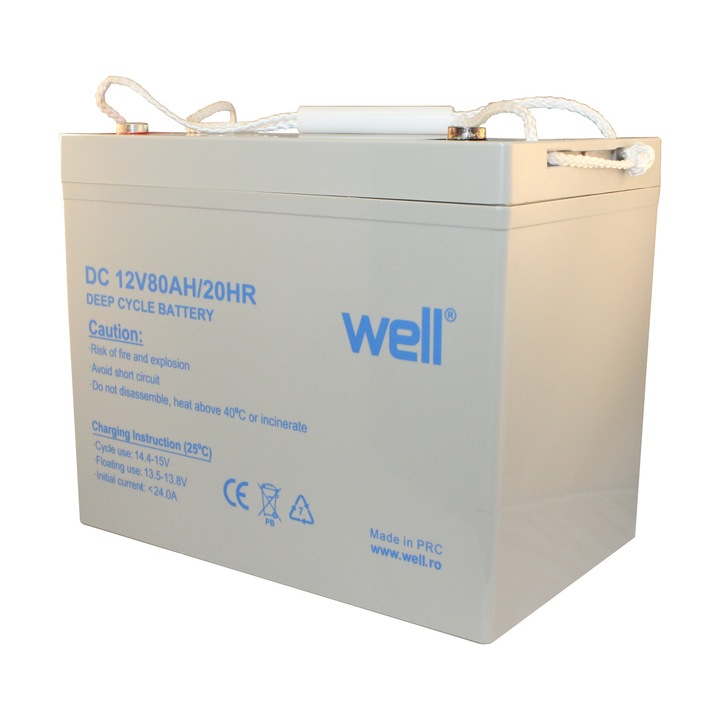 12 V 80Ah Well deep savas ólom sav akkumulátor