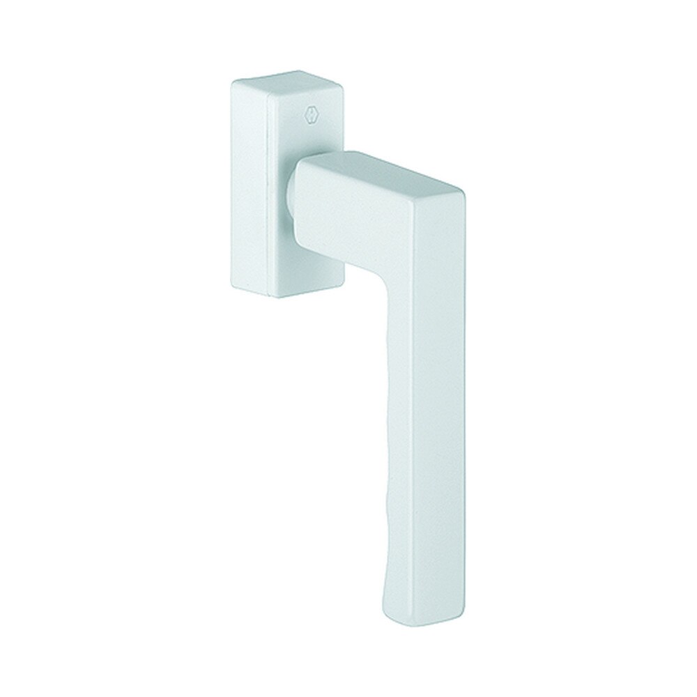 Maner fereastra, Hoppe Toulon SecuForte, material aluminiu, culoare alb, cu tija variabila 32-42 mm