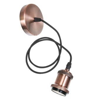 Fir pendul E27 metalic , cupru antic CA Fir pendul E27 metalic , cupru antic CA