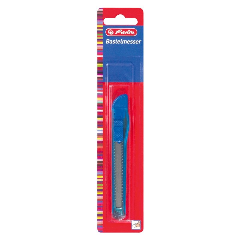 Cutter plastic Herlitz Albastru 9 mm Albastru
