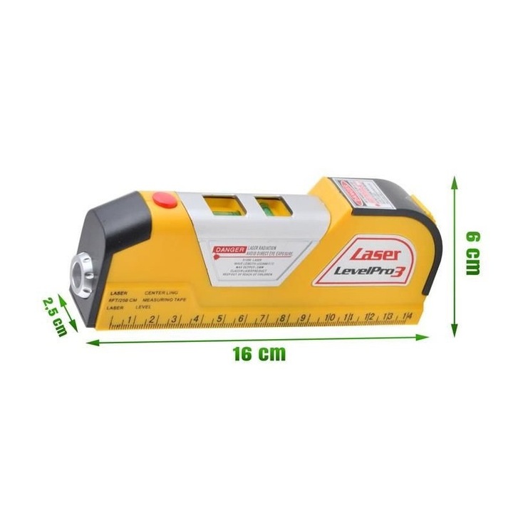Nivela Laser Level Pro3 cu ruleta Si boloboc