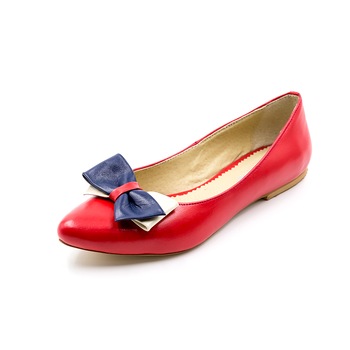 Balerini, TUNGUS, din piele naturala rosie cu talpa joasa, Rosu Balerini, TUNGUS, din piele naturala rosie cu talpa joasa, Rosu