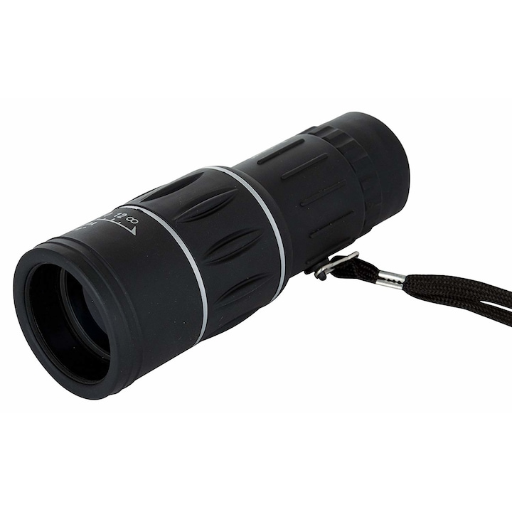 FOXMAG24® egyszemes távcső, nagyítás 16 X, 52 mm-es objektívátmérő, tokkal, fekete