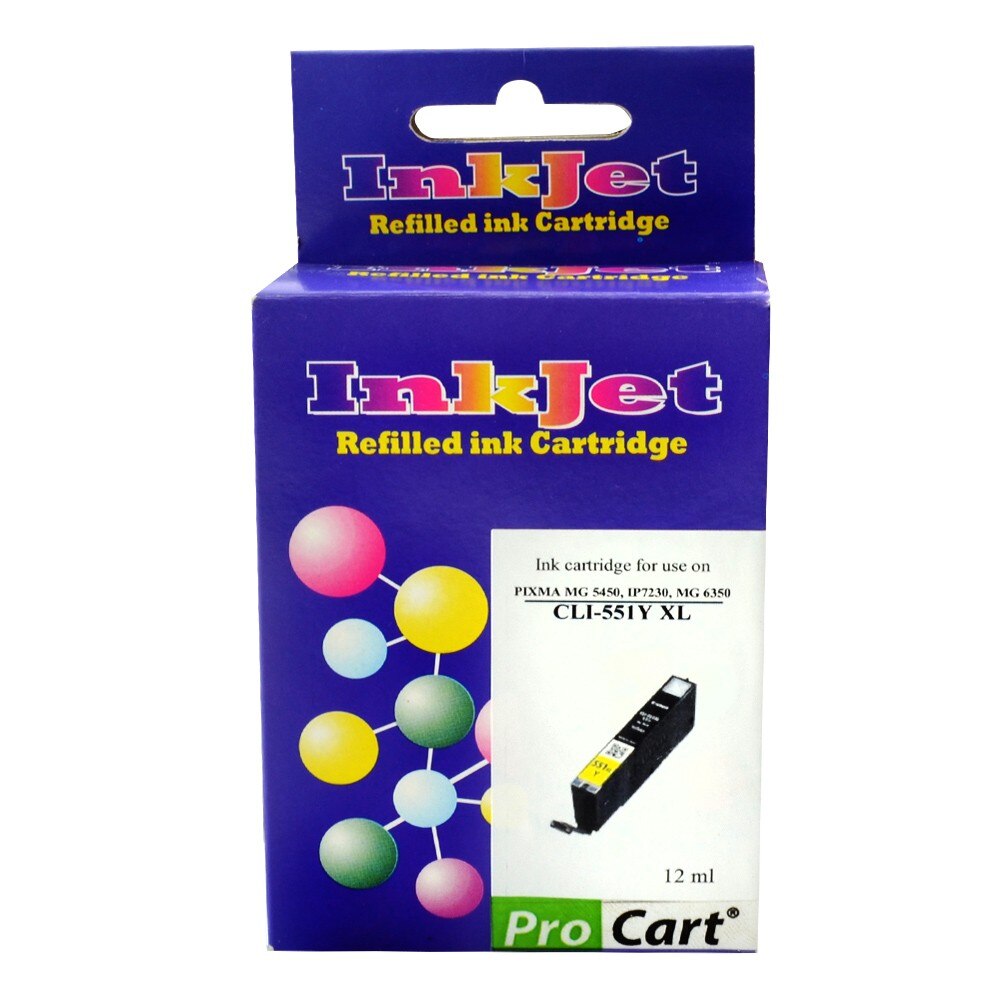 Cartus compatibil CLI-551XL Yellow pentru Canon, 15 ml