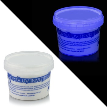 Vopsea invizibila ProCart, fluorescenta reactiva UV, transparenta albastra, 100 ml Vopsea invizibila ProCart, fluorescenta reactiva UV, transparenta albastra, 100 ml