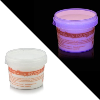 Vopsea invizibila PROCART, fluorescenta reactiva UV, transparenta portocalie, 100 ml Vopsea invizibila PROCART, fluorescenta reactiva UV, transparenta portocalie, 100 ml