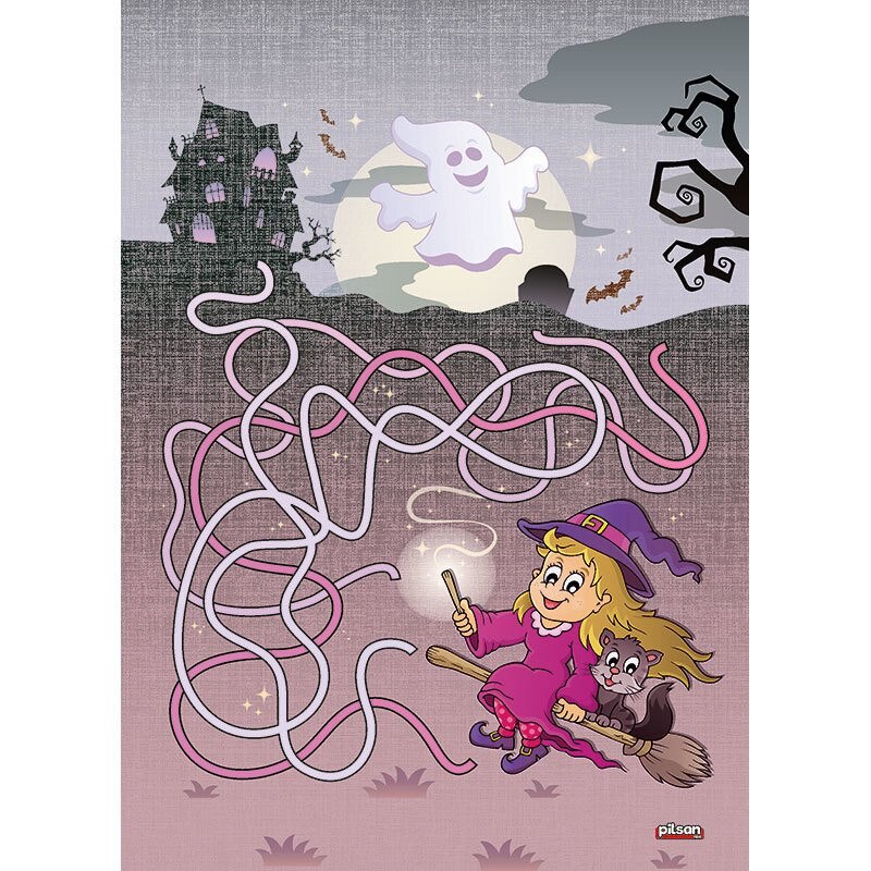 Covor Labirint pentru copii, Micuta Vrajitoare 100X150