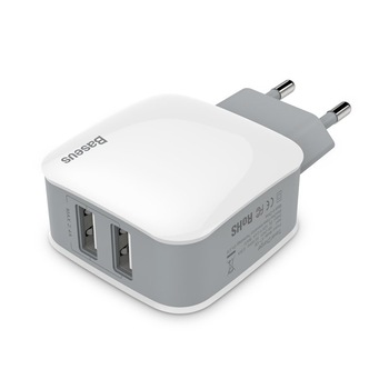 Incarcator Baseus Letour Travel,2 x USB + cablu 3 in 1 (micro USB / Lightning / USB-C) 1,2 m Incarcator Baseus Letour Travel,2 x USB + cablu 3 in 1 (micro USB / Lightning / USB-C) 1,2 m