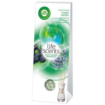 Odorizant de camera, Air Wick Life Scents Forest Water Reed Diffuser cu bete de ratan 30ml Odorizant de camera, Air Wick Life Scents Forest Water Reed Diffuser cu bete de ratan 30ml
