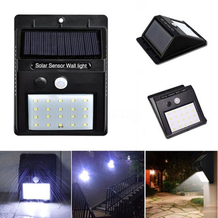 Lampa cu LED MRG incarcare solara si senzor de miscare 20 x LED