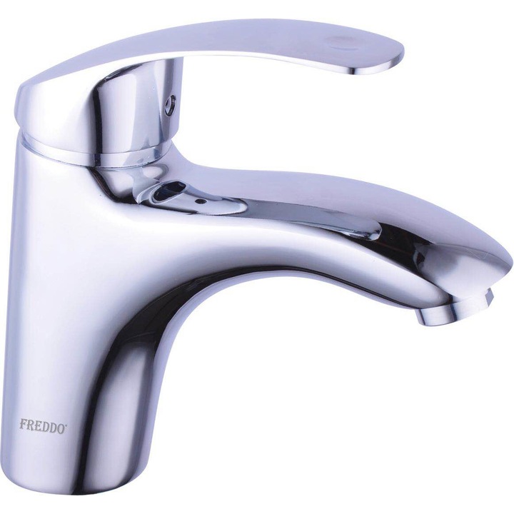 Baterie pentru lavoar Sanitec SN2015, pentru bucatarie, monocomanda, Inox, Argintiu