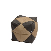 fotoliu taburet cub - beige diamond piele eco umplut cu perle polistiren imagen 8_0_
0