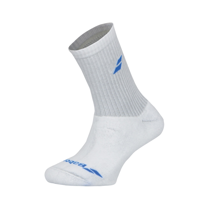 Детски чорапи за тенис на корт Babolat 3 PAIRS PACK WHITE BLUE 31/34