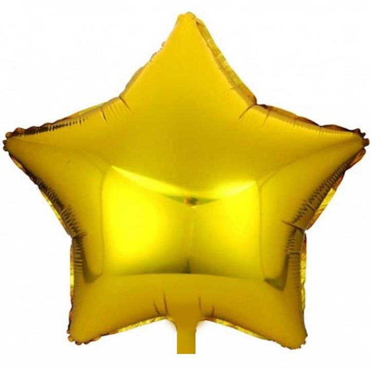 Balon folie stea, diametru 45 cm, culoare auriu, It's party time