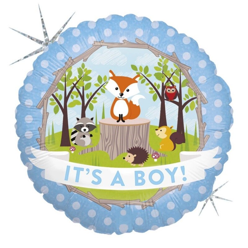 Balon Folie 45 cm It's A Boy - Animalute, Holografic, Radar 36179H