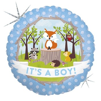 Balon Folie 45 cm It's A Boy - Animalute, Holografic, Radar 36179H Balon Folie 45 cm It's A Boy - Animalute, Holografic, Radar 36179H