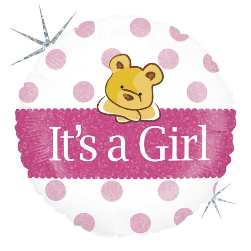 Balon Folie 45 cm It's A Girl - Buline, Holografic, Radar 86827H